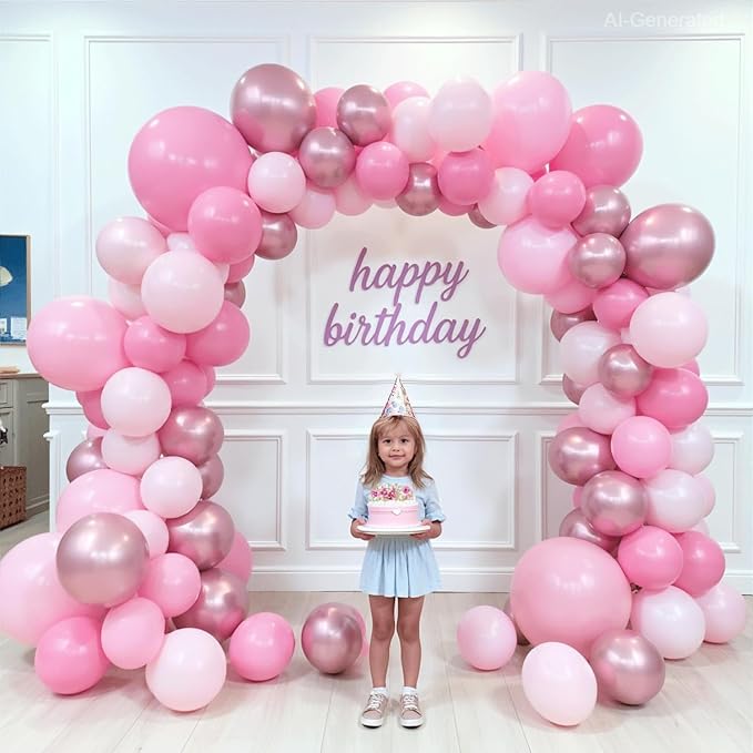 Pink Balloon Set, 12 Inch | Latex Balloons - Image 4