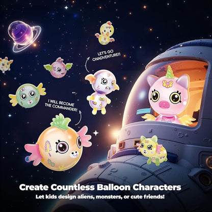PINSHILE DIY Space Magic Balloon Craft Kit, Sticker Decorated Balloons Toy - Image 5