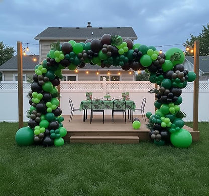 164Pcs Green and Brown Balloon Garland Arch Kit - Image 3