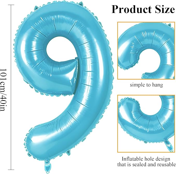 Number 59 Balloons for 59th Birthday Party Decorations, 0-100 Large No.59 - Image 2