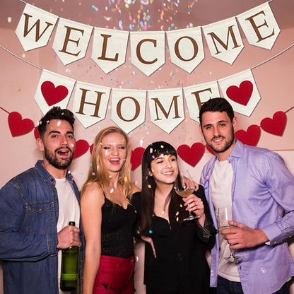 Pre-Strung Welcome Home Burlap Banner, Assembled Welcome Sign - Image 5