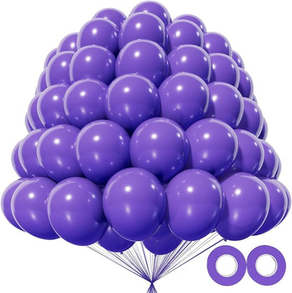 200pcs Purple Balloons 5 Inch, Small Mini Latex Balloons by Kawkalsh