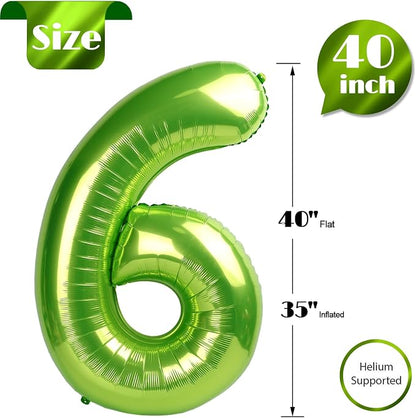 Light Green Number 6 Balloon 40 Inch - Image 5