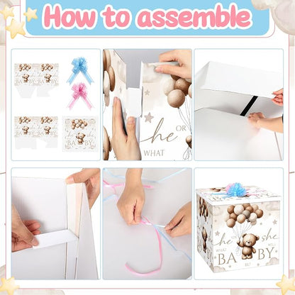 AmazingSpark 28in Giant Gender Reveal Gift Box - Image 3