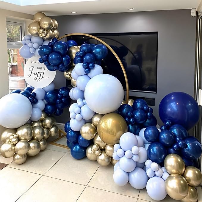 Voircoloria 110pcs Navy Blue Dark Blue Latex Party Balloons, 12inch | - Image 6