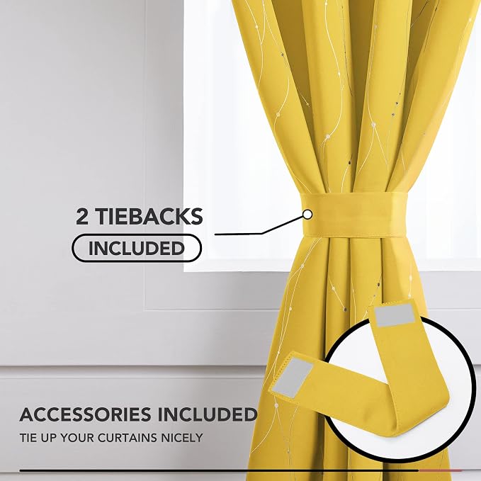 Deconovo Living Room Curtains 108 Inch Long, Thermal Insulated, Room Darkening - Image 4