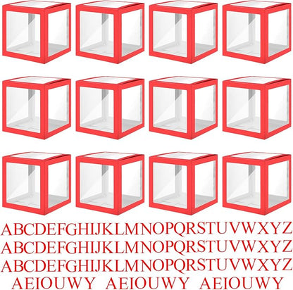 Thyle 12 Pcs Transparent Balloon Boxes Clear Balloon Boxes by Thyle