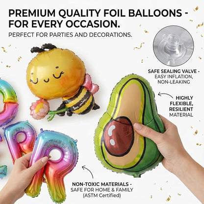 91 PCS "Hello Summer" Foil Balloon Decoration Kit, Tropical Summer Party - Image 4