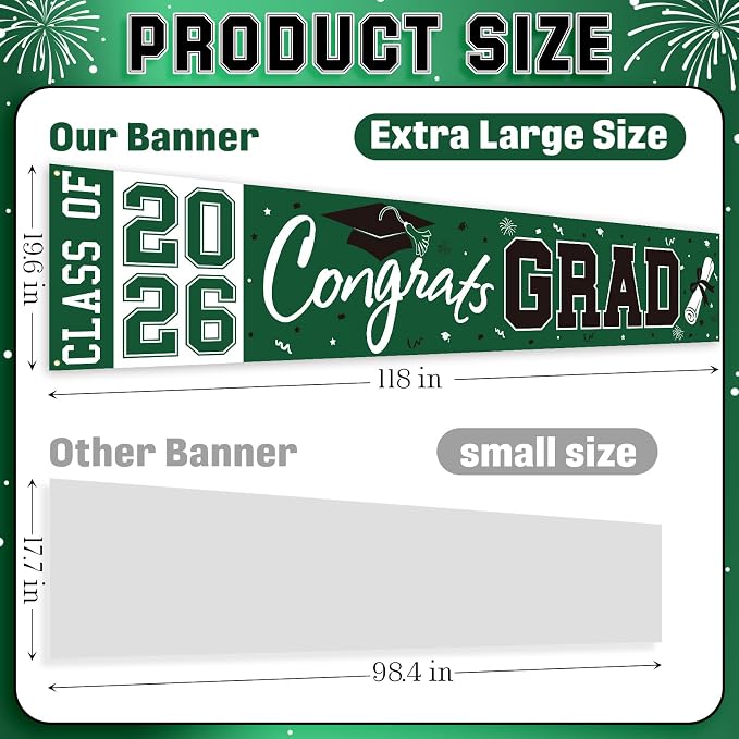2026 Graduation Yard Sign, Large Congrats Grad Yard Banner Class of 2026 Banner - Image 4
