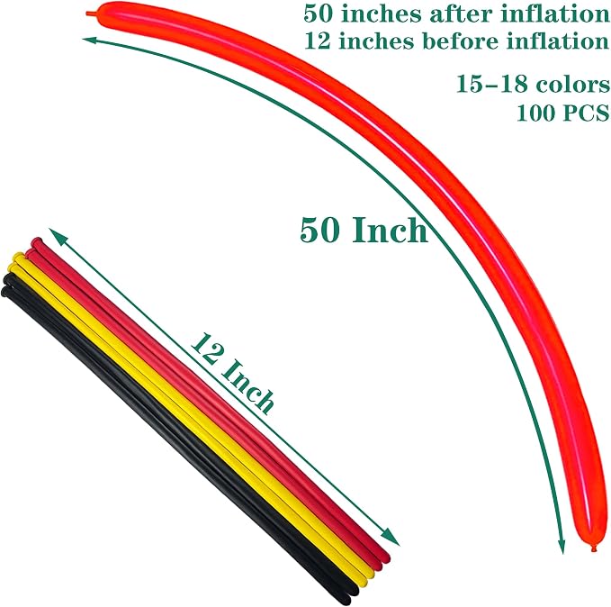 KADBANER 260 Long Balloons 100 Pack Latex Balloons | - Image 2
