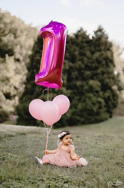 Number Balloons 40 Inch Rose Purple 0 Balloon - Image 2