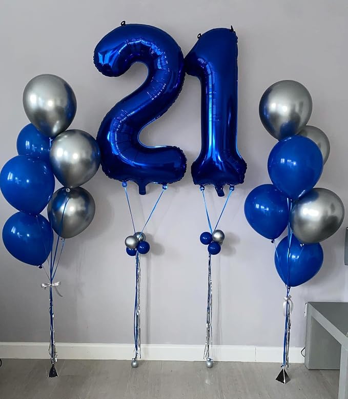 40 Inch Navy Blue 28 Balloons Giant Number 28 Balloons Navy Blue 28 Birthday - Image 4