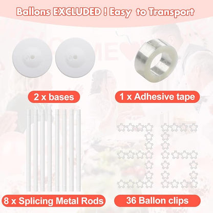 Balloon Column Stand Kit Set of 2, 56 Inch Height Adjustable Splicing Metal - Image 8