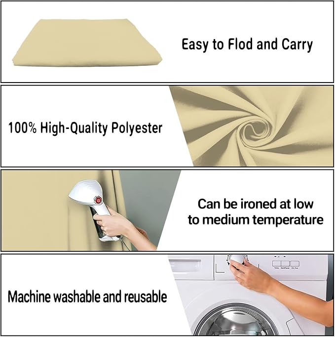 Tan Photography Backdrop for Photoshoot, Fabric 5x7ft | Polyester Studio Photo - Image 7
