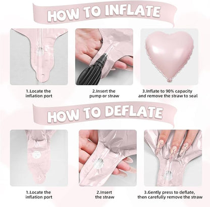 Pink Cream Heart Balloons - Image 4