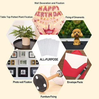 JANYUN 280Pcs Sticky Dot Stickers Clear Putty Sticky Tack - Image 5
