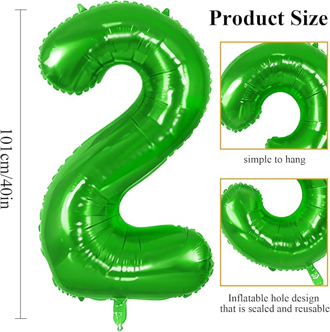 Number 92 Balloons for 92nd Birthday Party Decorations, 0-100 Large No.92 - Image 2