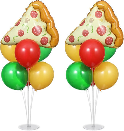 Pizzas Party Balloons Stand Kit 2 Sets by Naozinebi