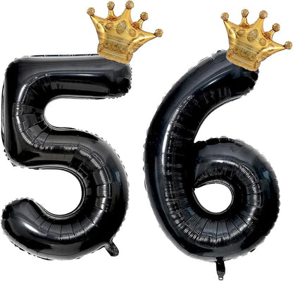 40 inch Large Black 56 Balloon Number by Unknown