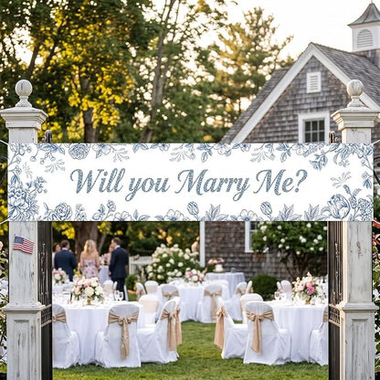 Will You Marry Me Banner Wedding Decor Banner Marriage Proposal Decorations | - Image 4