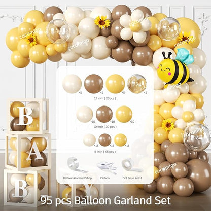 Cocomigo 257Pcs Bee Baby Shower Decorations, All-in-One Set - Image 8