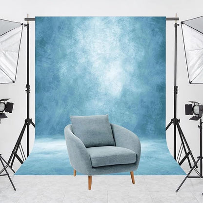 Abstract Photography Backdrop for Photoshoot, Light Blue, No Stand | - Image 4