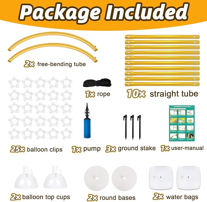 AerWo Balloon Arch Kit 8.2ft+6ft, Free Bending Top Curve Balloon Frame Stand - Image 6