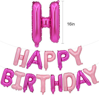 TONIFUL Happy Birthday Balloons Banner 16 Inch Mylar Foil Letters Birthday Sign - Image 2
