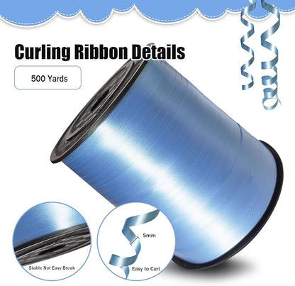 500 Yards Curling Ribbon，Light Blue Balloon String Ribbon，for Gift - Image 2