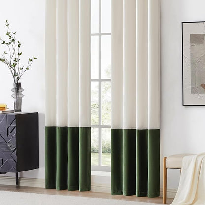 BULBUL Luxury Ivory Green Curtains 120 inches - Image 4