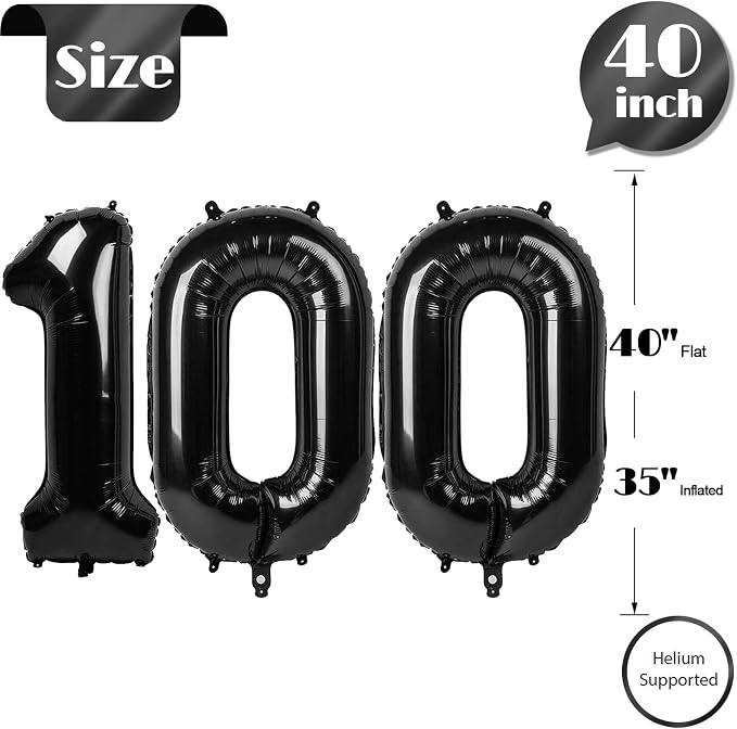 Black 100 Balloon - Image 6