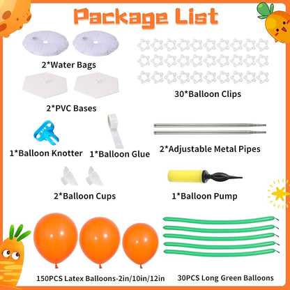 Carrot Balloon Column Stand Kit 2 Sets, 2 Adjustable Metal Pillars - Image 2