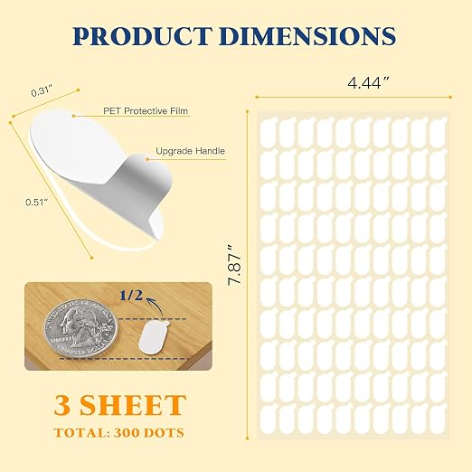 Adhesive Stick Dots, Putty Sticky Tack, Double Sided Mounting Glue Dots - Image 2