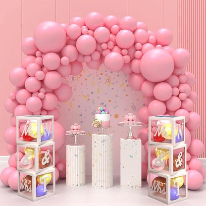 keonsatrz Transparent Wedding Balloon Boxes 3PCS Custom Name White Mr and Mrs - Image 2