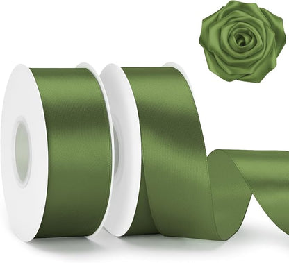 KINGLAKE Olive Green Satin Ribbon by KINGLAKE