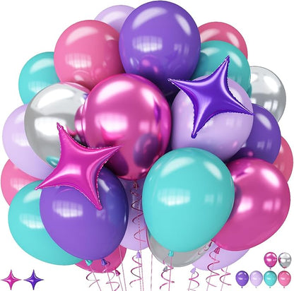 Pink Purple Blue Balloons by TAOYE