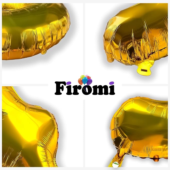 FIROMI 15 Number Balloons Gold Big Foil Mylar 51 Balloon Numbers 40-inch | - Image 5