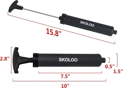 SKOLOO 10" Portable Hand Air Ball Pump Inflator Kit - Image 5