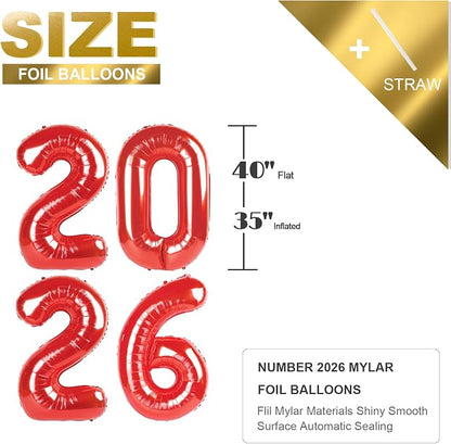 Number 2026 Balloons 40 Inch for Anniversary Party Decorations, - Image 6