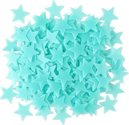 200pcs Glow in The Dark Luminous Stars Fluorescent Noctilucent Plastic Wall by AMAMAONM
