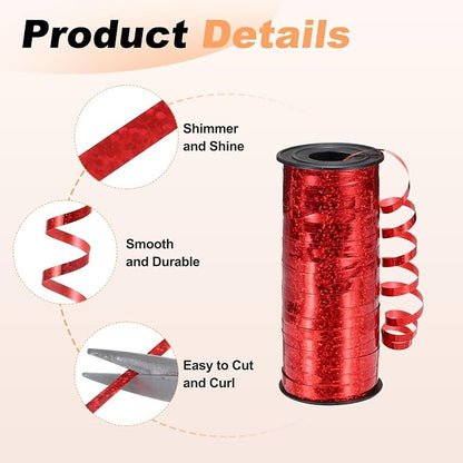 PATIKIL Glitter Curling Ribbon 100yds x 1/5" Plastic Balloon String Ribbon | - Image 3