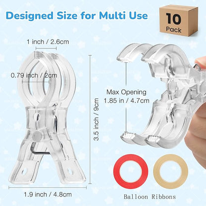 10 PCS Clear Balloon Arch Clips - Image 3