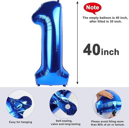 25 Balloon Numbers Foil 40Inch for 25th Birthday Decorations, Dark Blue | 40In - Image 6