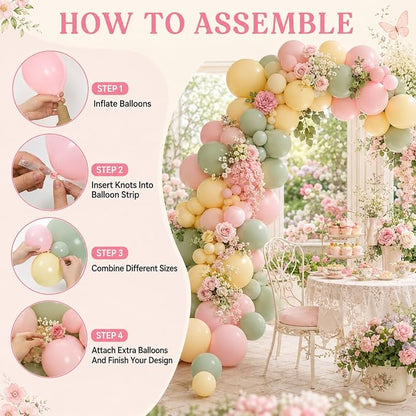 Pink and Green Balloon Arch Kit - Image 3