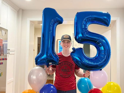 Navy Blue 15 Balloon - Image 2