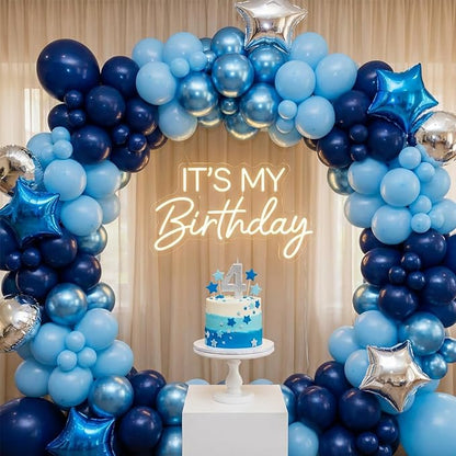 RUBFAC Blue Balloons Arch Kit Metallic Blue Different Sizes 129pcs | Pack of 18 - Image 6