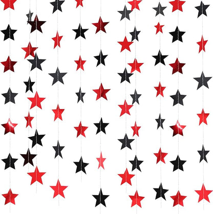Patelai Glitter Star Garland Banner 2026 Graduation Decor 130 Feet Star Hanging by Patelai