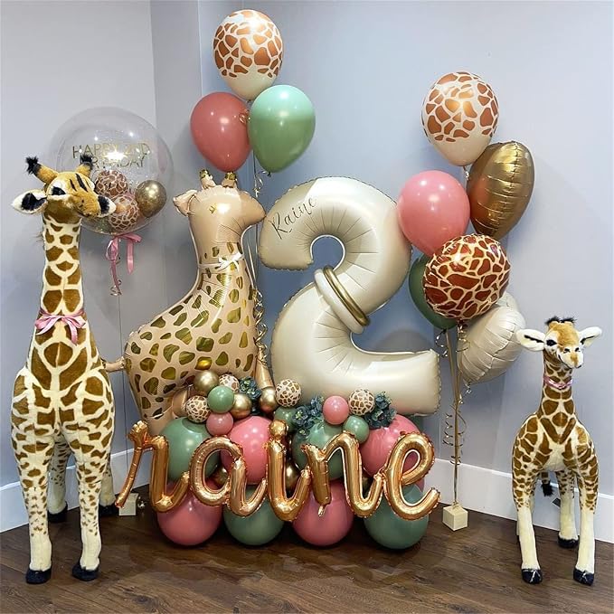Beige 12th Birthday Balloons for Boys Girls, 40 Inch Big Cream Foil 1 and 2 - Image 5