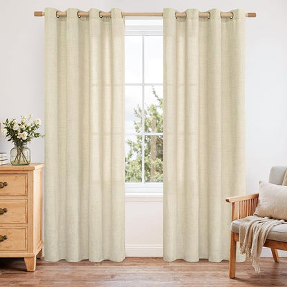 YoungsTex Linen Curtains 80 Inch Length by YoungsTex