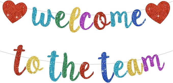 BEISHIDA Welcome to The Team Banner, NO DIY, Office Party Decorations by Beishida